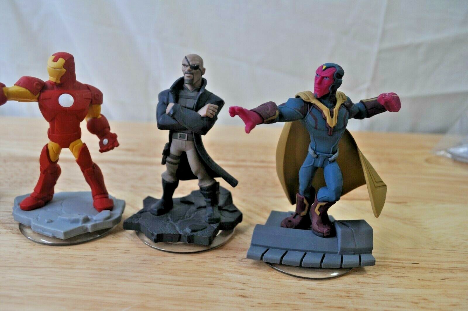 Disney Infinity Avengers Figure Lot-Iron Man-Captain America-Hulk-Vision-Fury