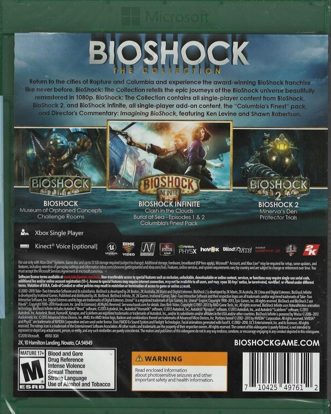 BioShock: The Collection (Greatest Hits) Xbox One (Brand New Factory Sealed US V