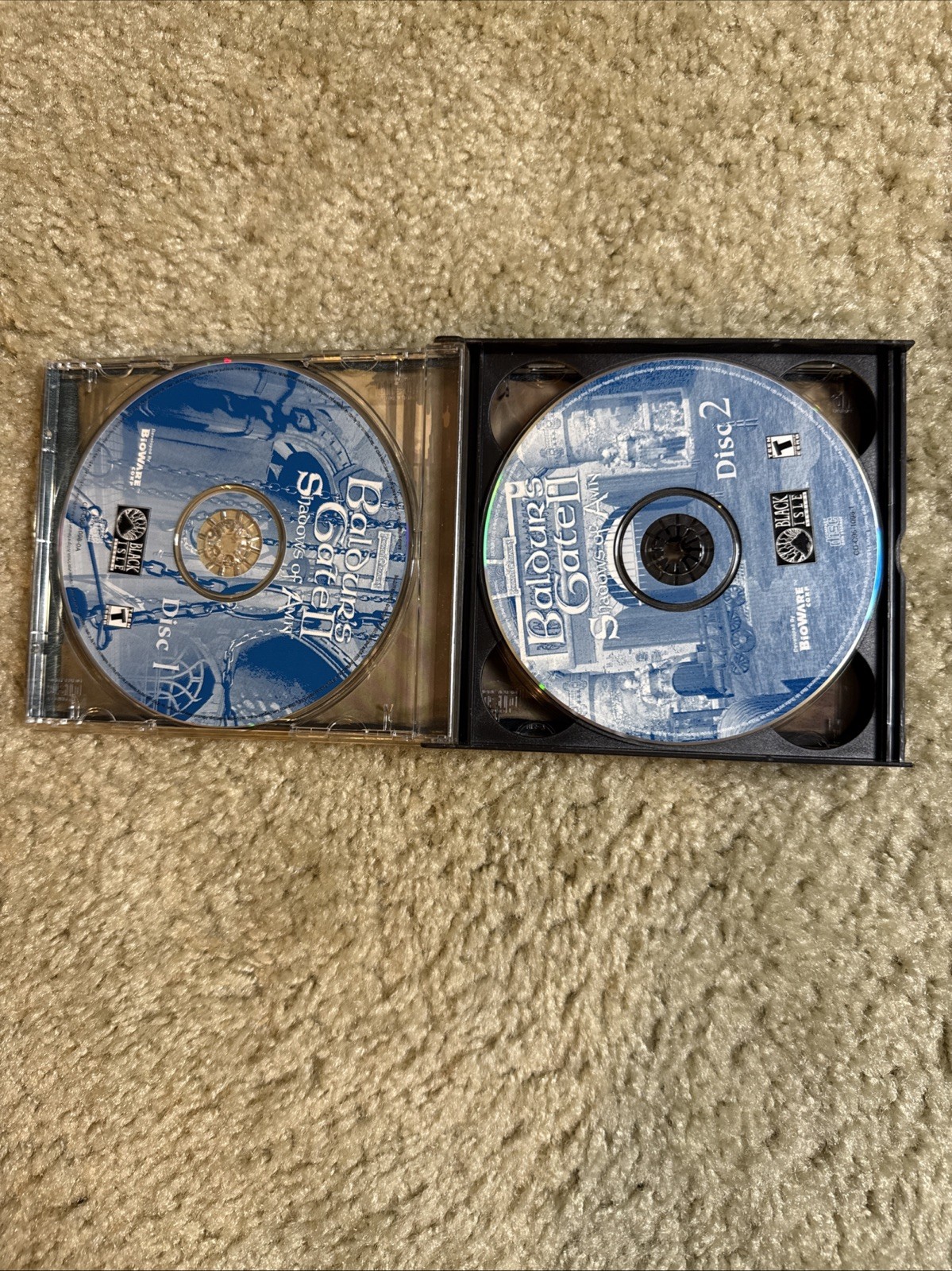 Baldur’s Gate 2 II: Shadows of Amn (PC, 2000) 4 Disc Set Complete Rare