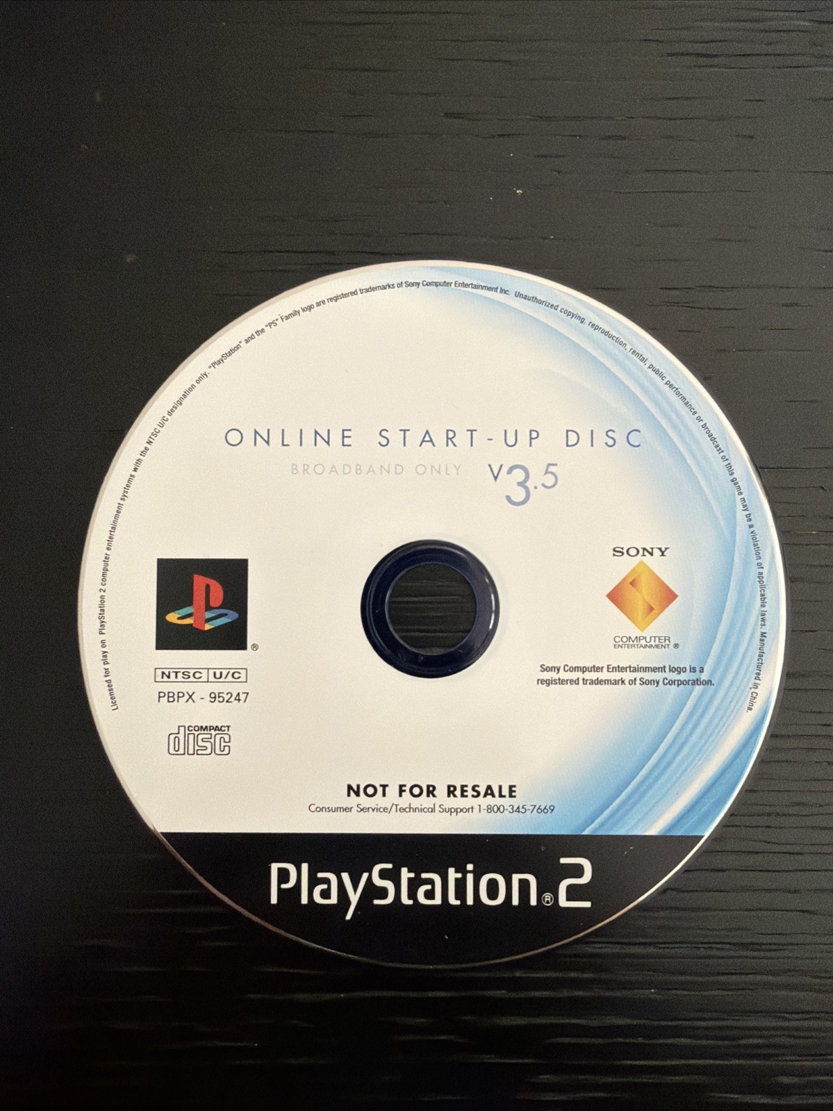 Sony PlayStation 2 Online Start-Up Disc V3.0 PS2 Not For Resale