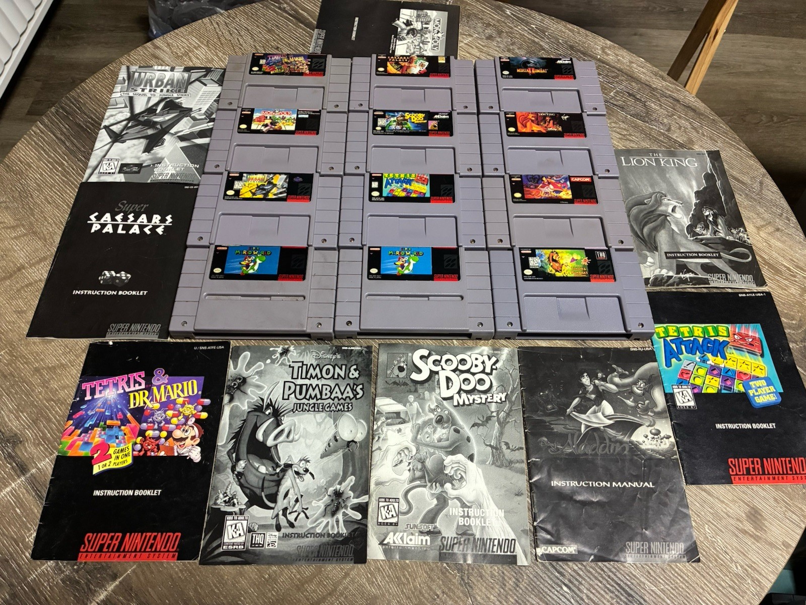 12 Assorted Super Nintendo Games Lot