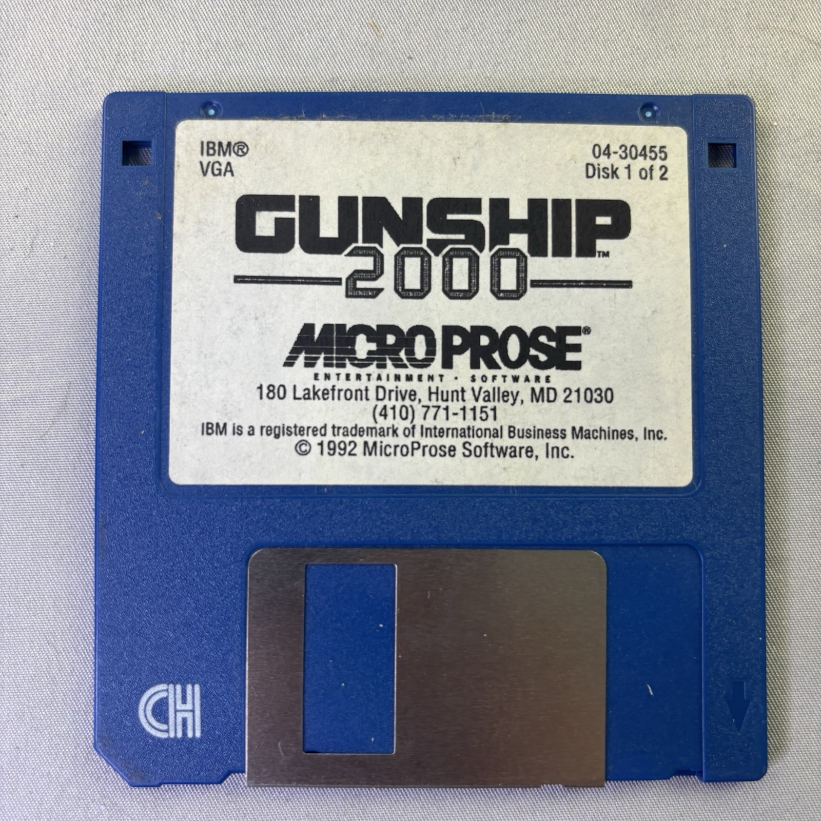 Gunship 2000 Helicopter Combat Simulator IBM PC Computer Video Game Micro Prose