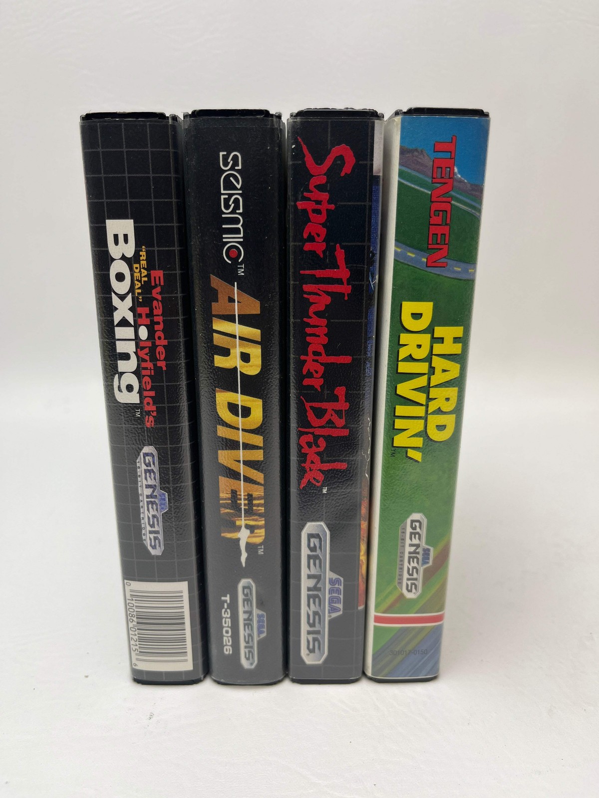 Lot of 4 Sega Genesis Evander Holyfield’s Real Deal Boxing,Air Diver,Super Thund