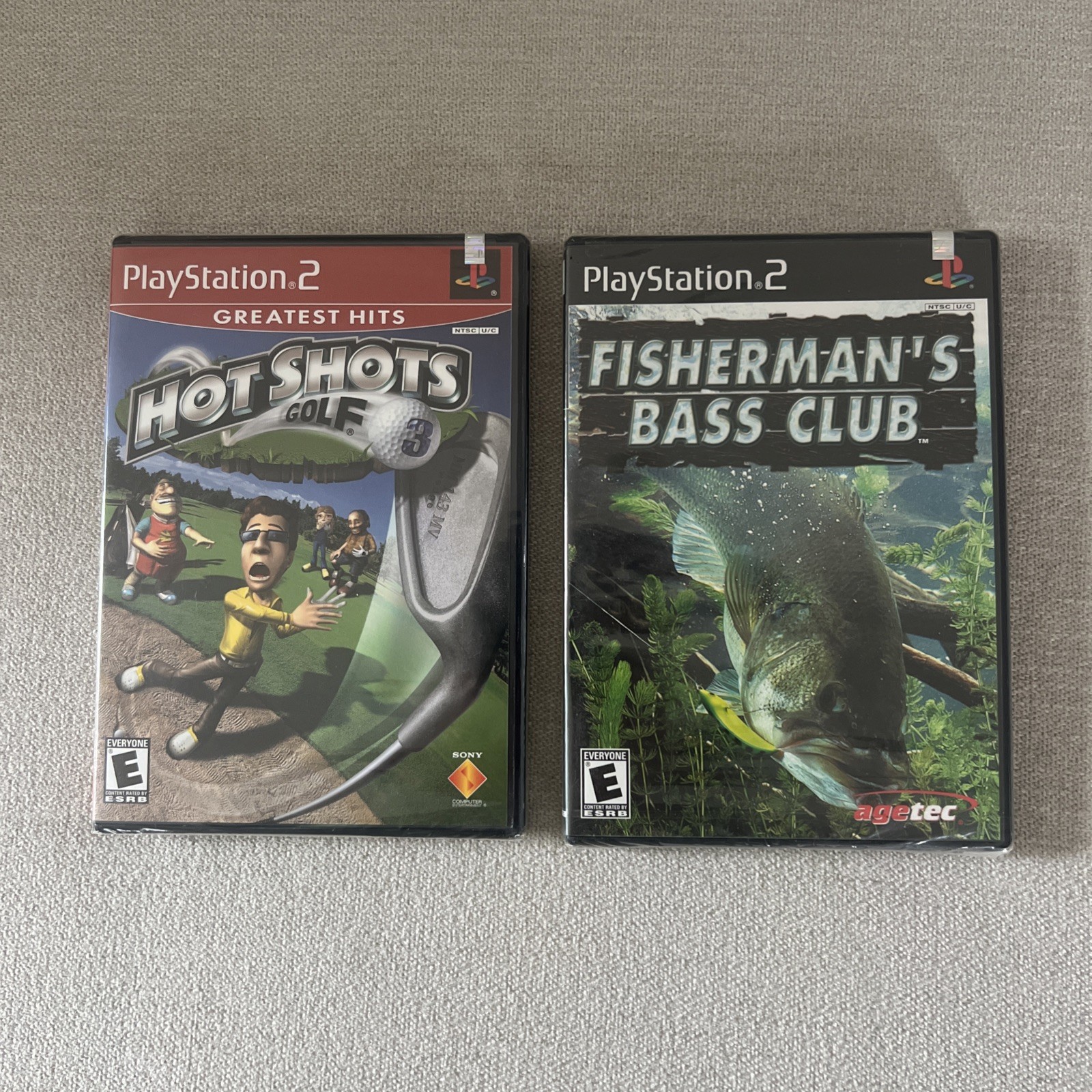 Sony PlayStation 2 Video Game LOT of 2 – Fisherman’s Bass Club Hot Shots Golf 3