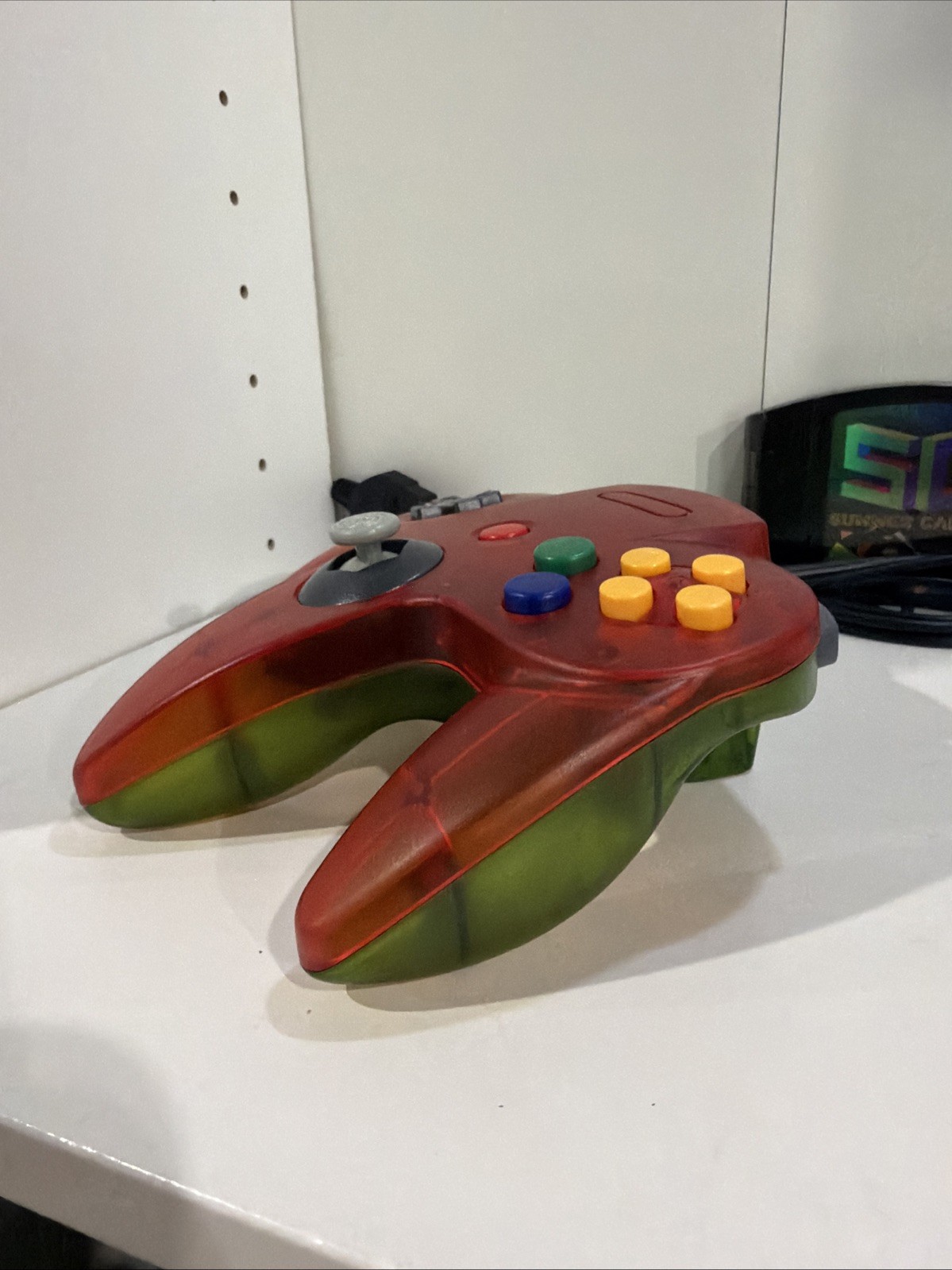CUSTOM N64 Console FUNTASTIC Watermelon & GREEN TRANSLUCENT & Summer Cart 64