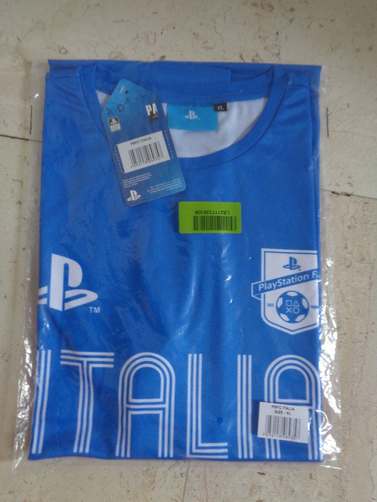 ITALIA – ITALY soccer football official PLAYSTATION merch *new* T-Shirt Size XL