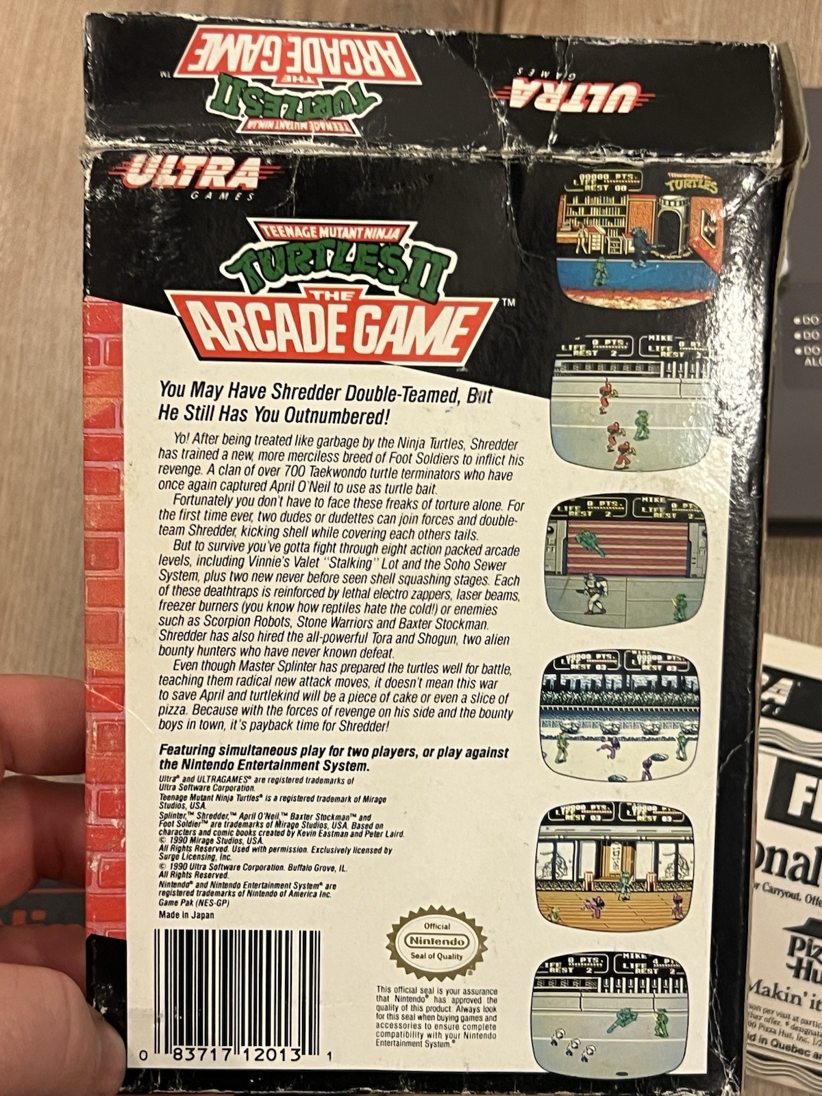 Teenage Mutant Ninja Turtles II: The Arcade Game (Nintendo NES, 1990) No Manual