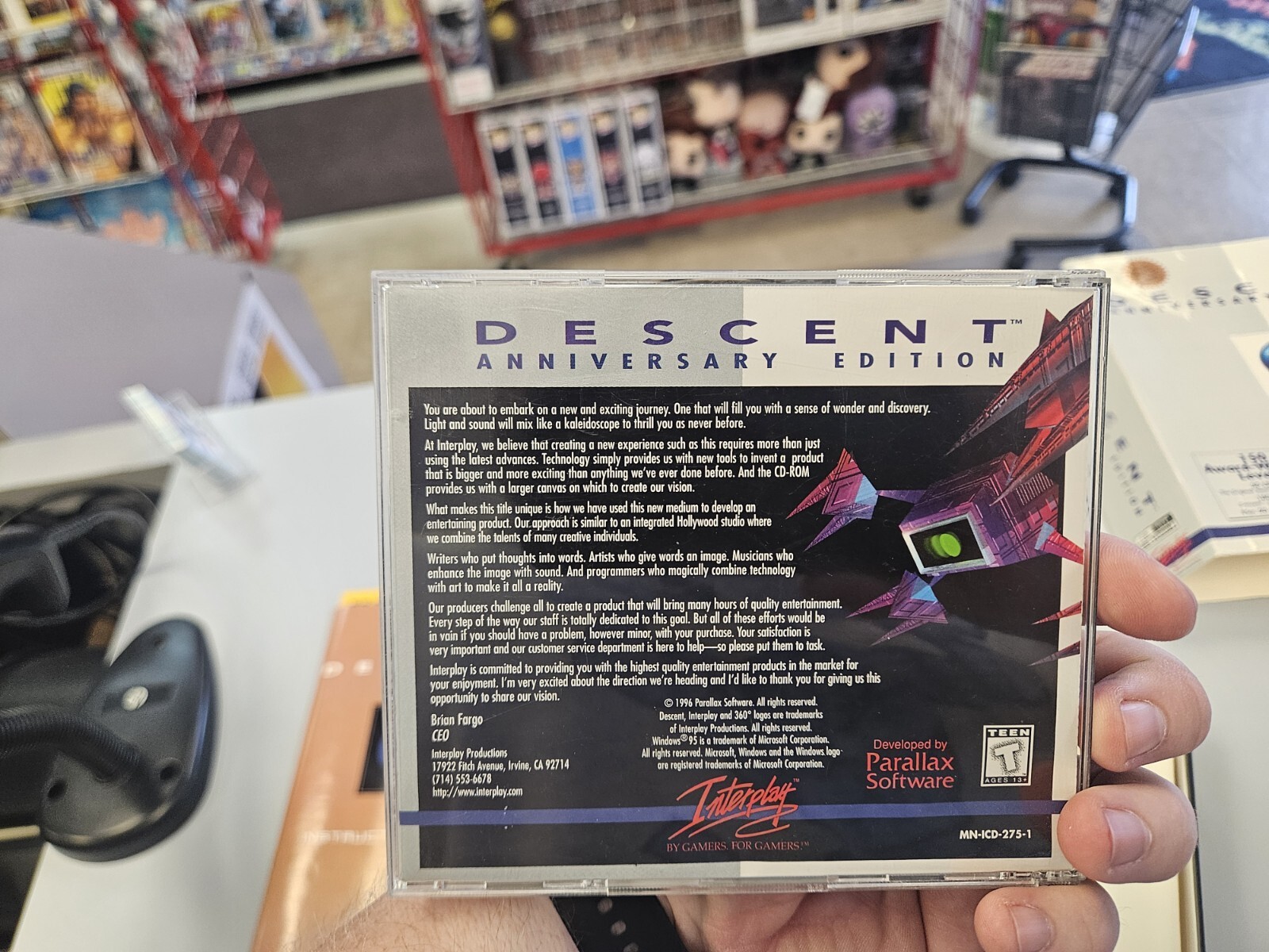 Descent Anniversary Edition Big Box Pc – Complete – RARE – Interplay, 1996