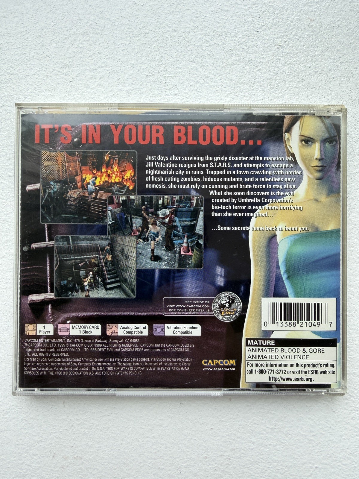 Resident Evil 3 Nemesis Black Label CIB PS1 NTSC-U/C Complete Reg Card