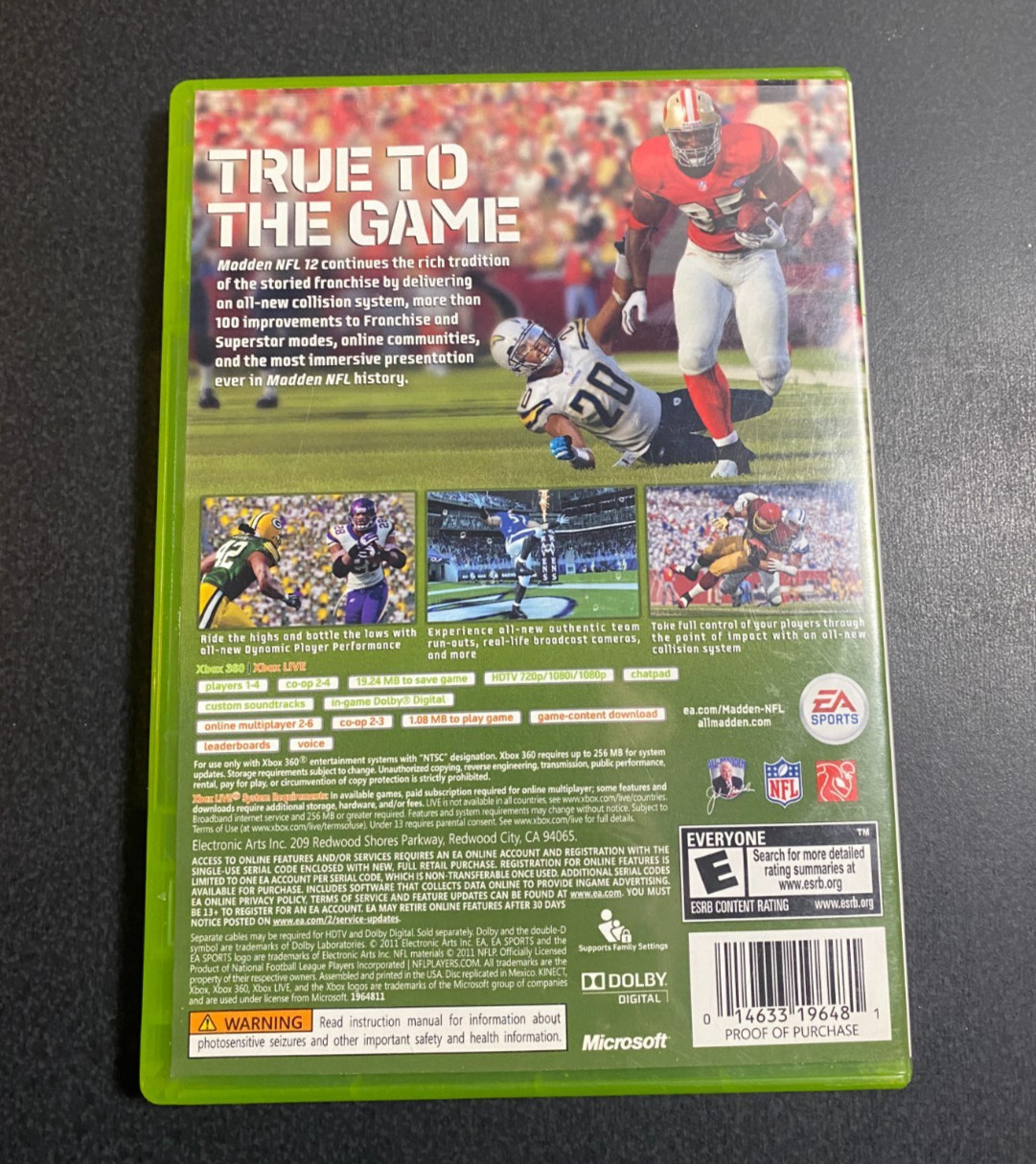 Madden NFL 12 (Microsoft Xbox 360, 2011)
