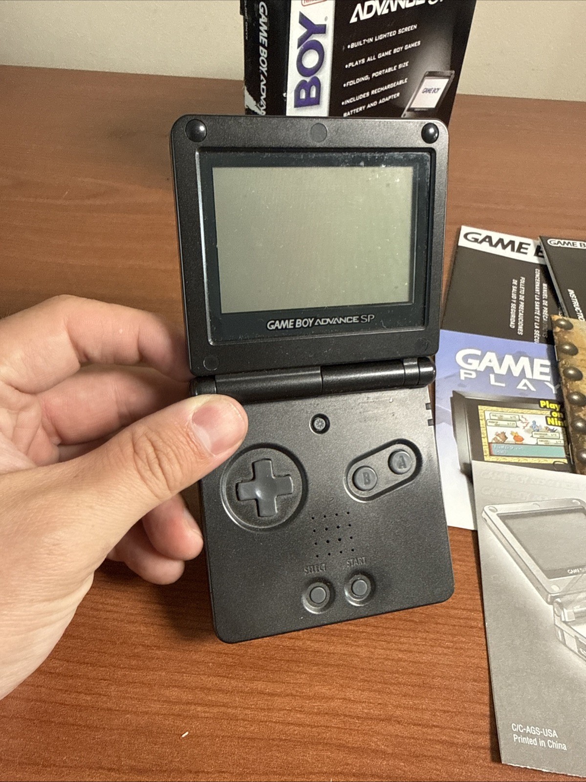 Nintendo GameBoy Advance SP Onyx Black Handheld Game System CIB W/ Manuals