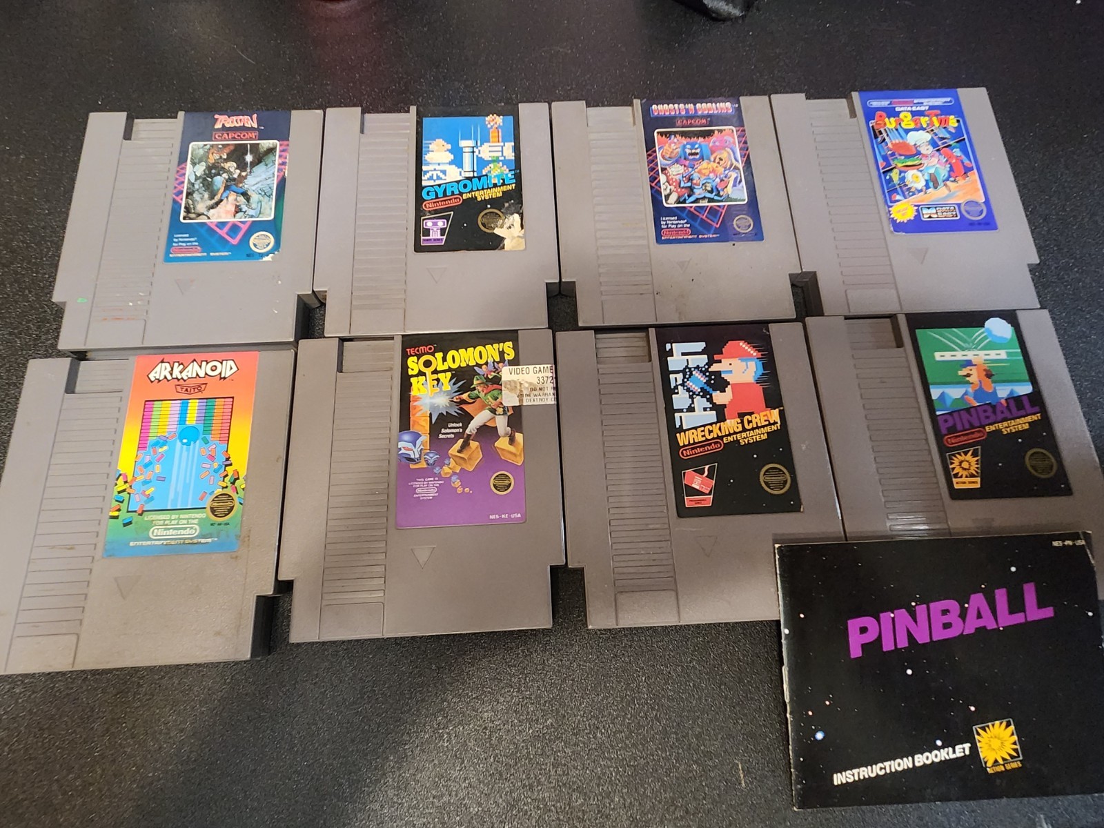Nintendo NES 8 Game Lot – 5 Screw Cartridges, Some Label Wear (See Pics)
