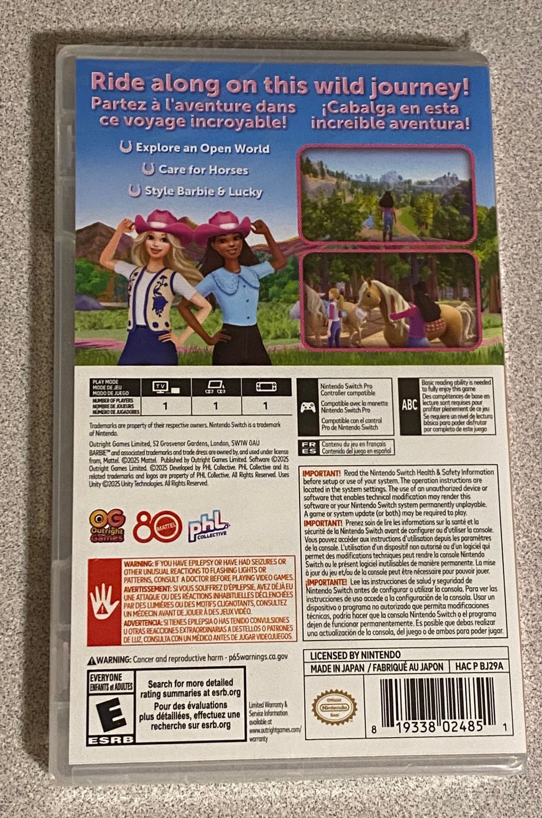Barbie Horse Trails Switch New Sealed Outright Games HAC P BJ29A 819338024851