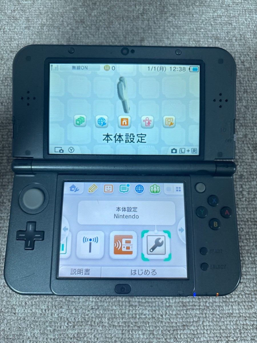 New 3DS LL XL Metalic black Japan Nintendo Console region Japanese B36