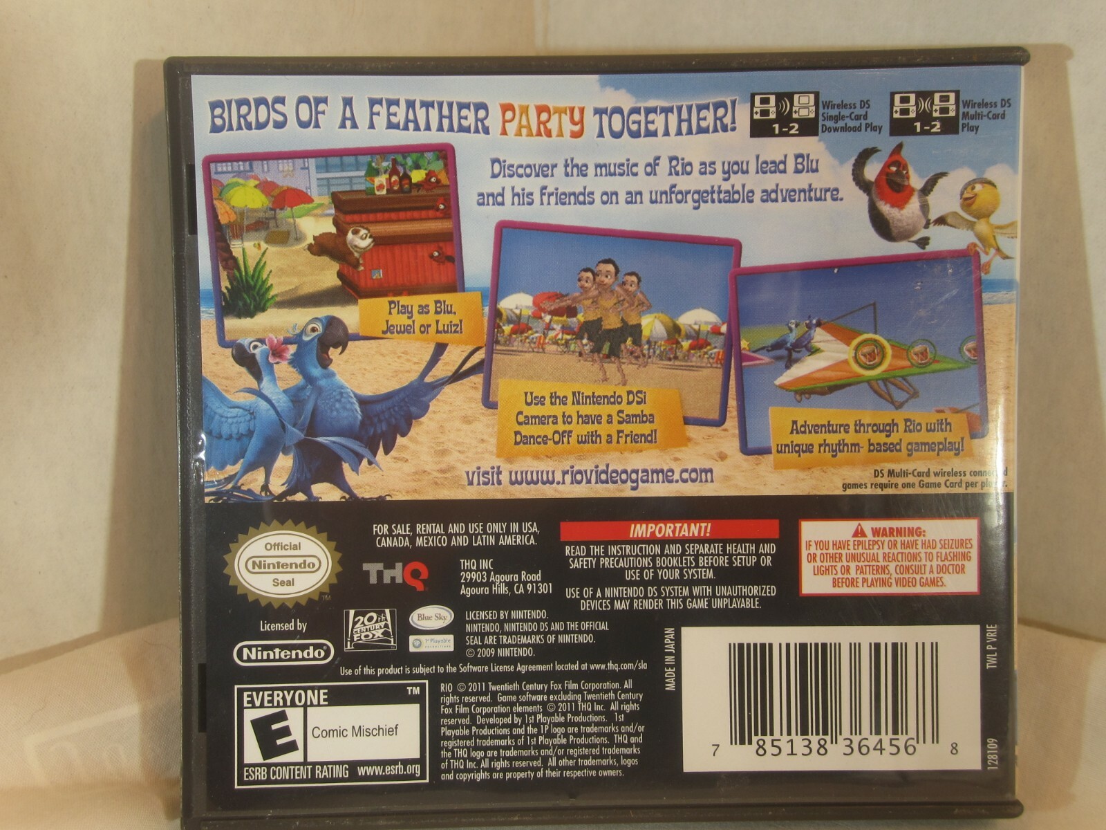 RIO BLUE BIRDS COMIC MISCHIEF, Good Nintendo DS,nintendo_ds Video Games