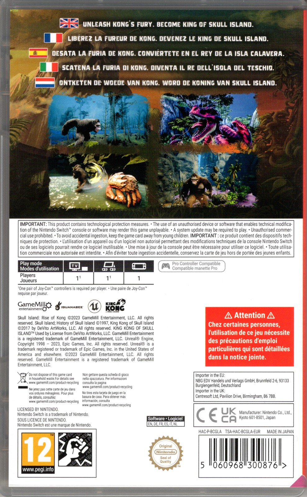 Skull Island Rise of Kong for Nintendo Switch™