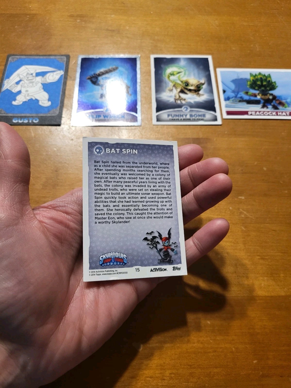 TOPPS Skylanders Trap Team BAT SPIN #15 Character Trading Card 2014