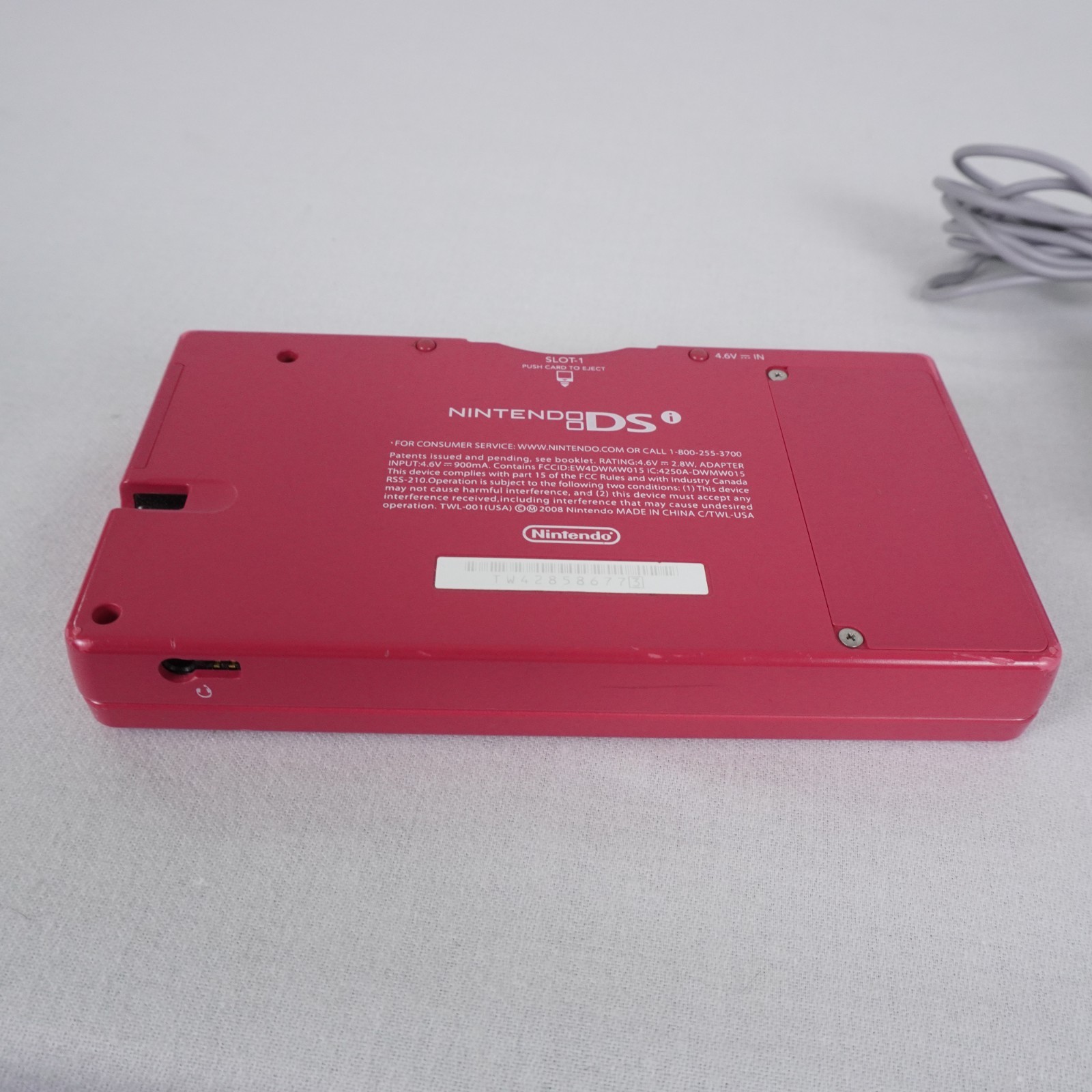 Nintendo DSi Pink Handheld Console w/ AC Adapter