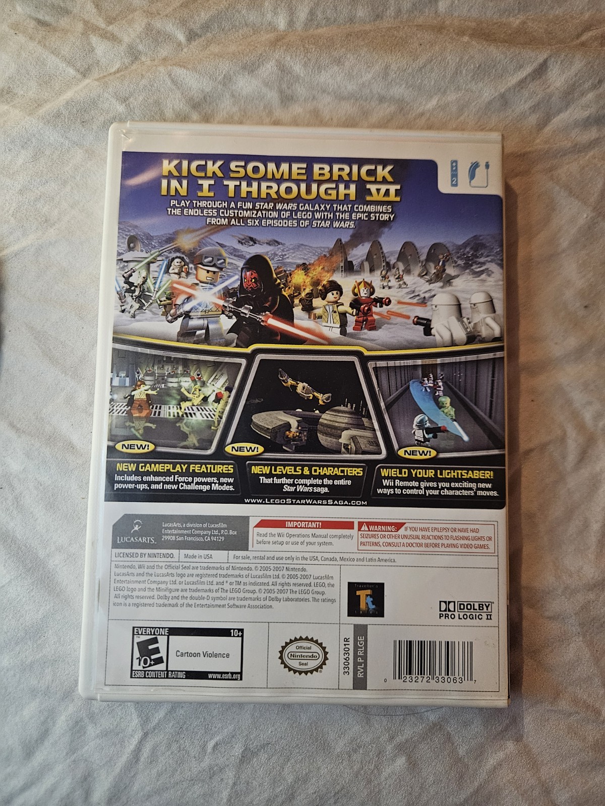LEGO Star Wars: The Complete Saga Nintendo Wii Game, E10+ (Everyone 10+)