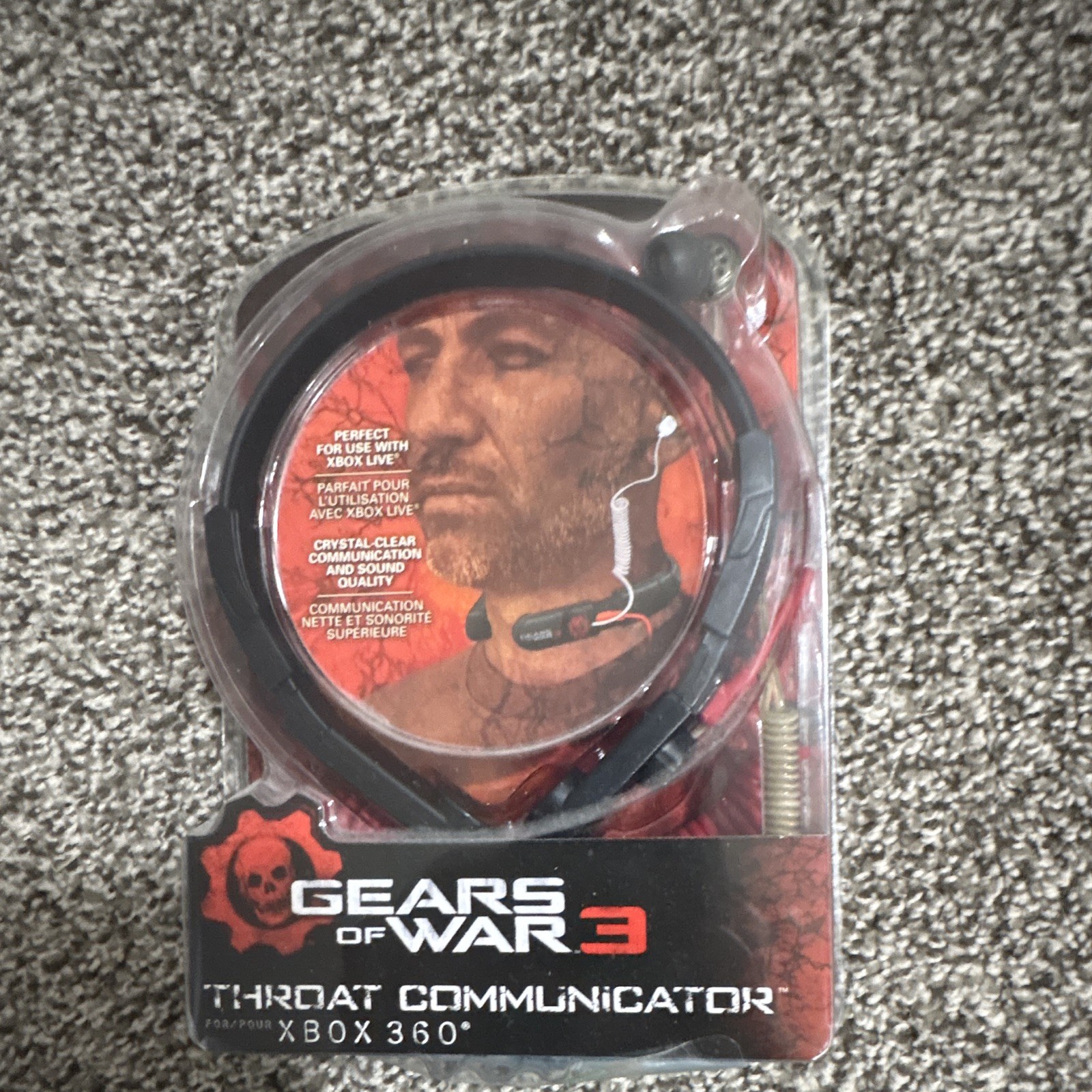 Mad Catz Gears of War 3 Throat Communicator Earbud Headset 3.5mm Xbox 360