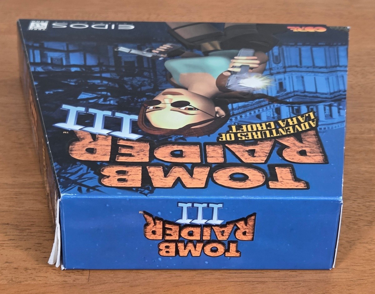 New Sealed Tomb Raider III Adventures Lara Croft EIDOS Trapezoid PC Big Box Game