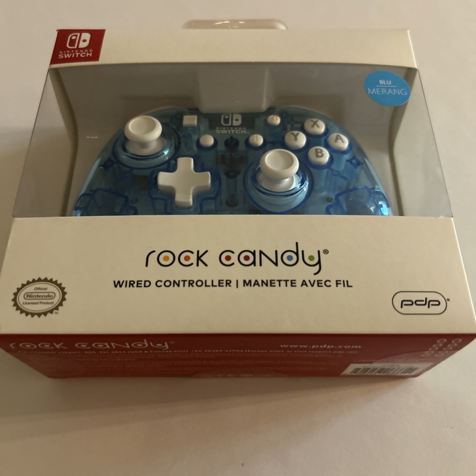 Nintendo Switch Rock Candy PDP Wired Controller BLUE- New