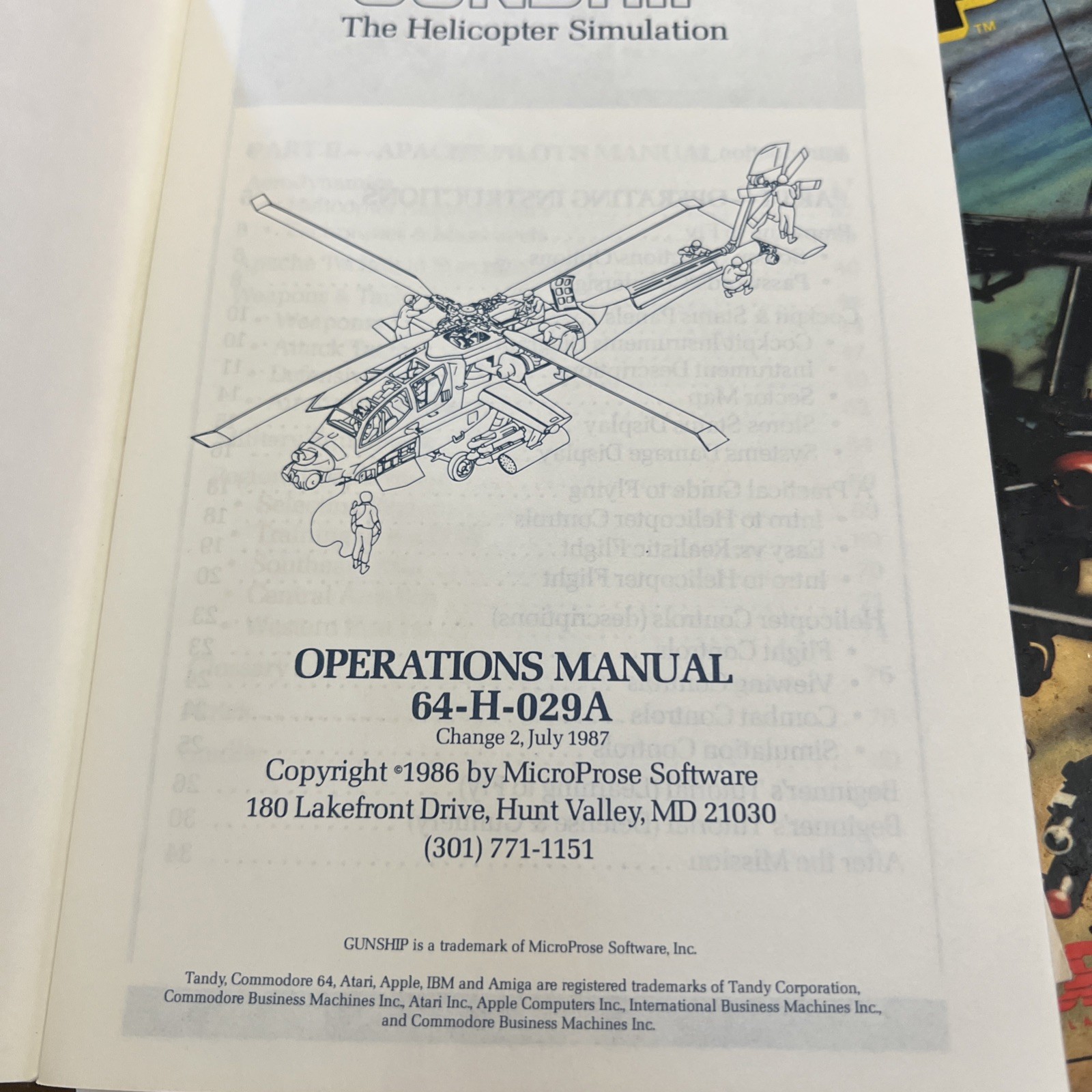 Gunship Microprose IBM PC/XT/AT Big Box – Complete in Box see photos