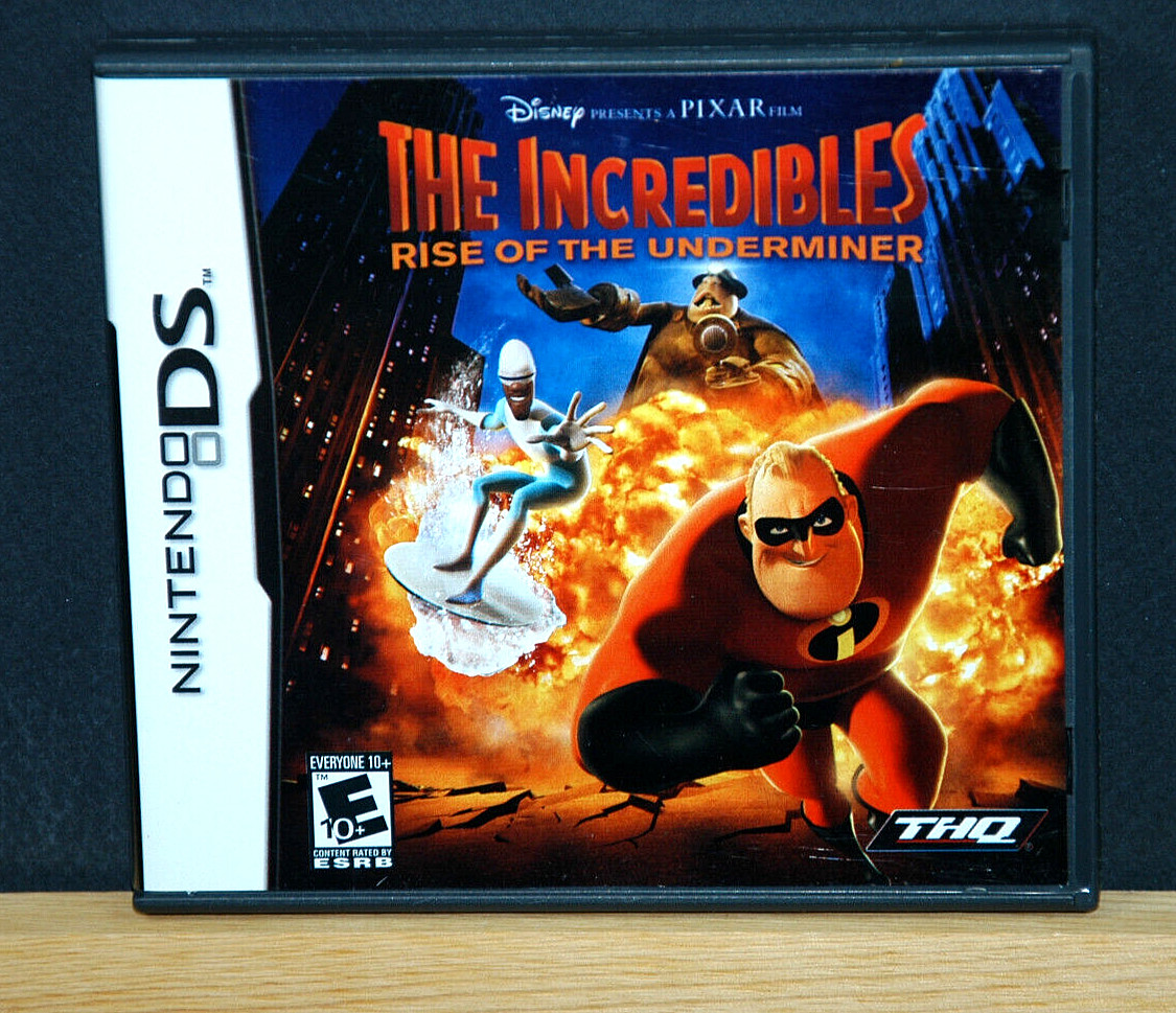 THE INCREDIBLES RISE OF THE UNDERMINER CASE & MANUAL ONLY NO GAME(Nintendo DS)