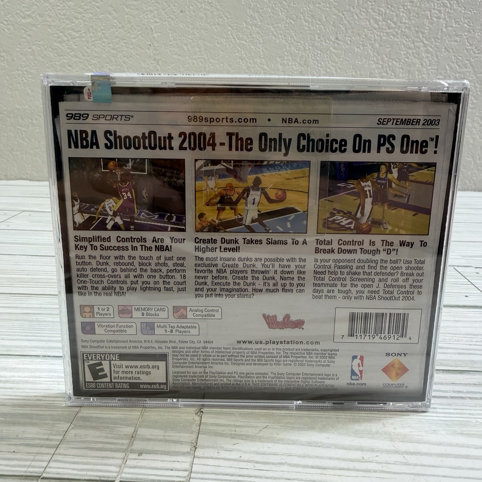 NBA ShootOut 2004 Playstation 1 PS1 Shoot Out Basketball Game New Factory Sealed