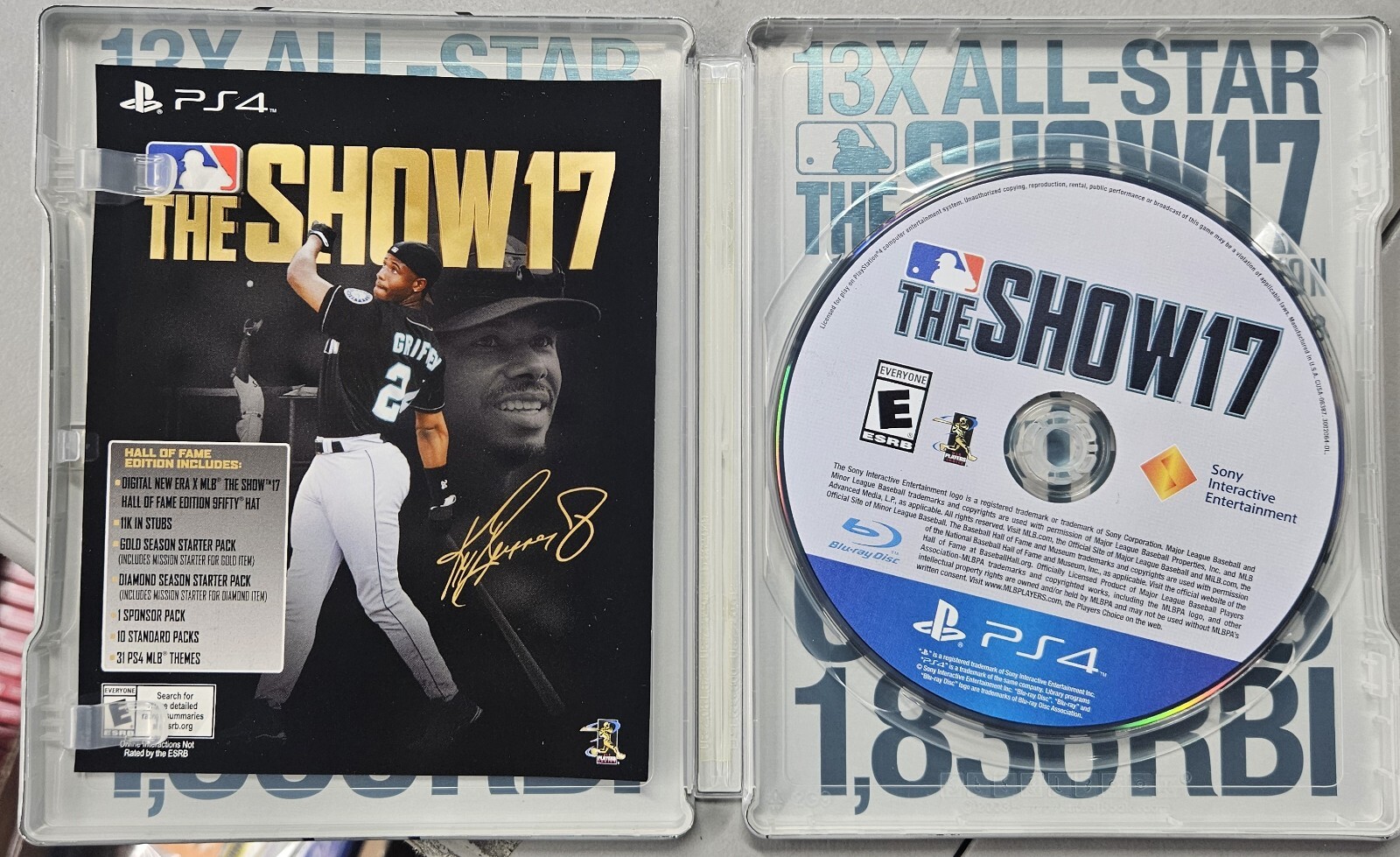MLB The Show 17 MVP Edition Steelbook, PlayStation 4 PS4, very good