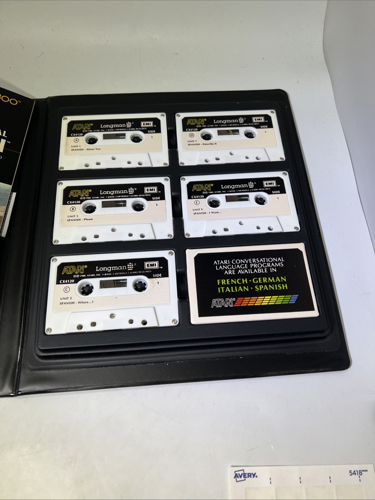 Atari 400/800 Conversational Spanish Model CX4120 Complete
