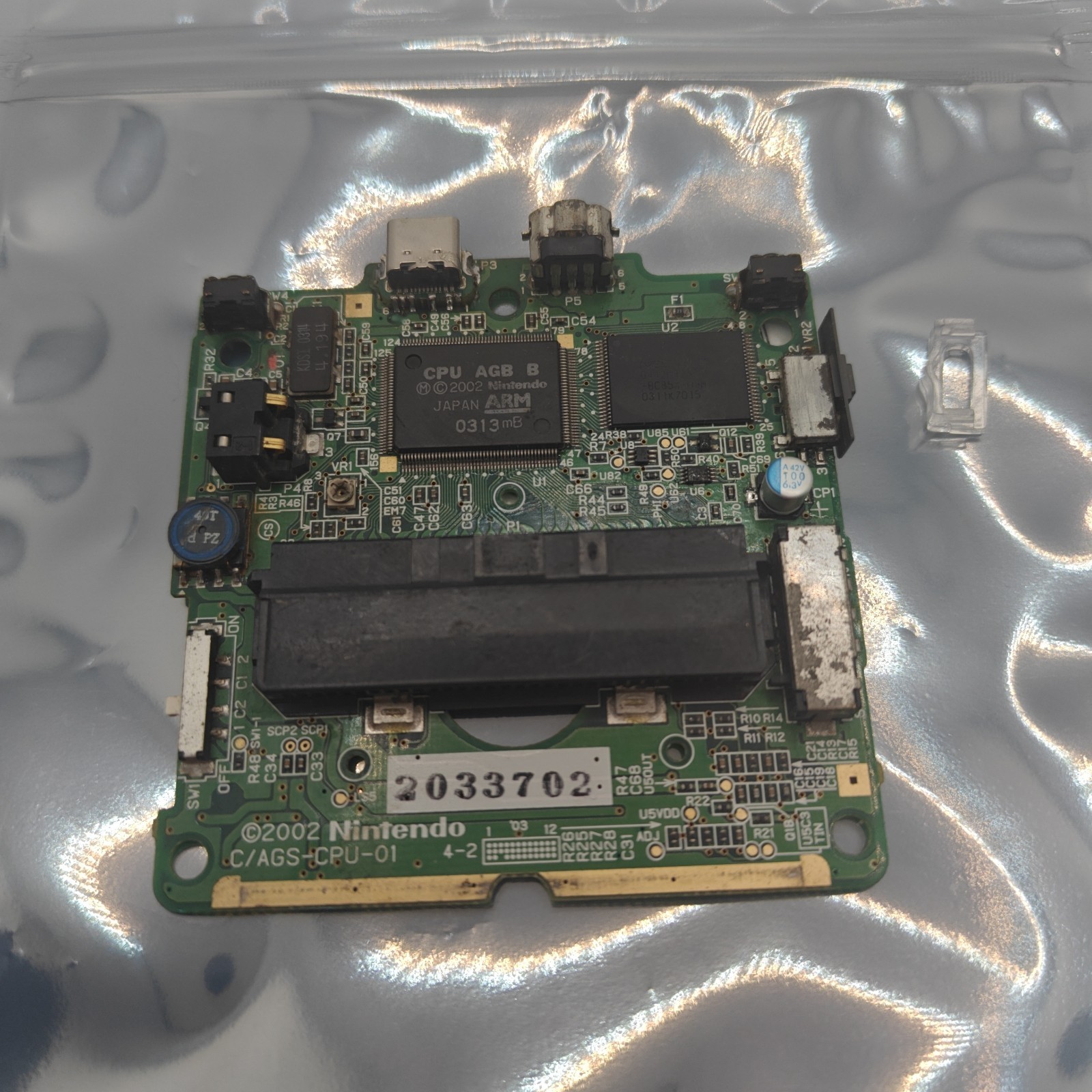 Nintendo Gameboy Advance SP AGS-001 Motherboard – Updated USB-C Mod – Repaired