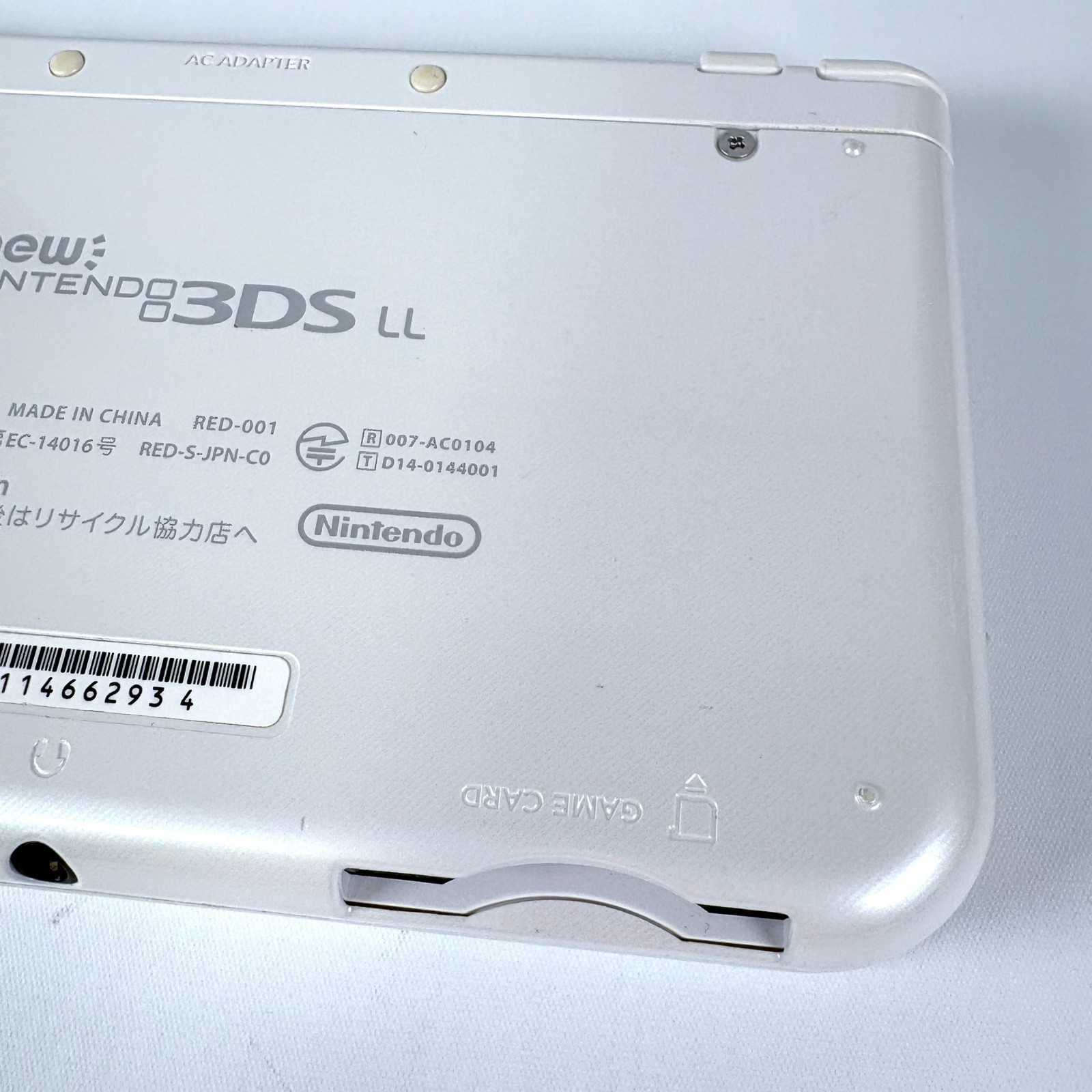 [Bottom IPS] new Nintendo 3DS XL LL Pearl White NTSC-J Japan [Excellent]