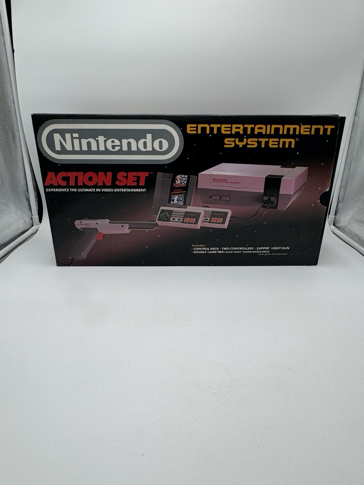 Nintendo NES Console Action Set Complete CIB Mario Duck Hunt AMAZING CONDITION