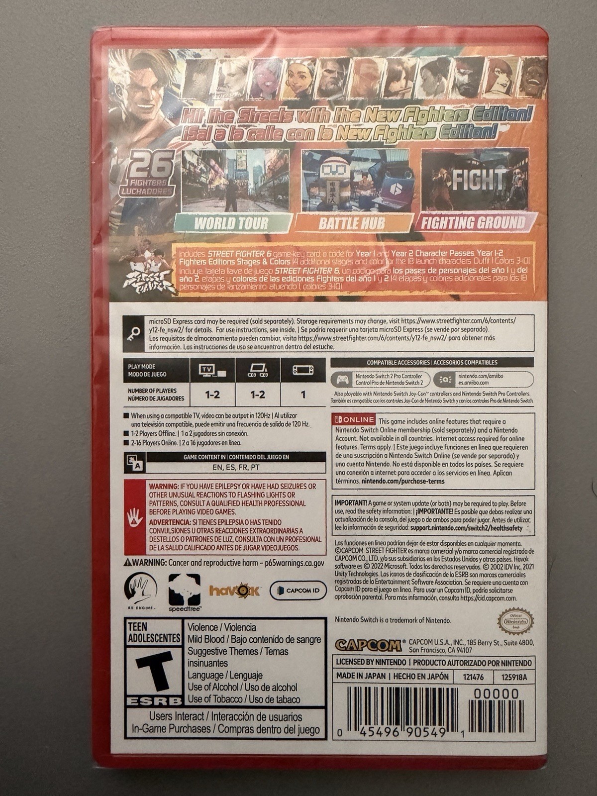 Street Fighter 6 Year 1-2 Fighters Edition for Nintendo Switch 2 (Game-Key Card)