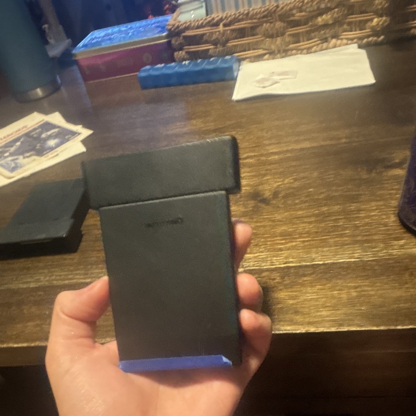 Astroblast Labeled Black Plastic Video Game Accessory Case w/ Blue Label