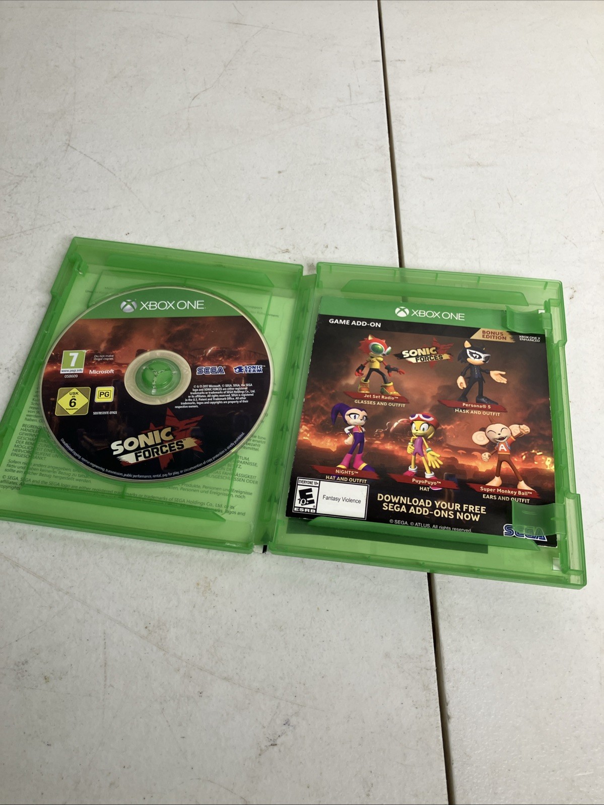Sonic Forces Bonus Edition USK 6 Microsoft Xbox One 2017 German Complete Rare