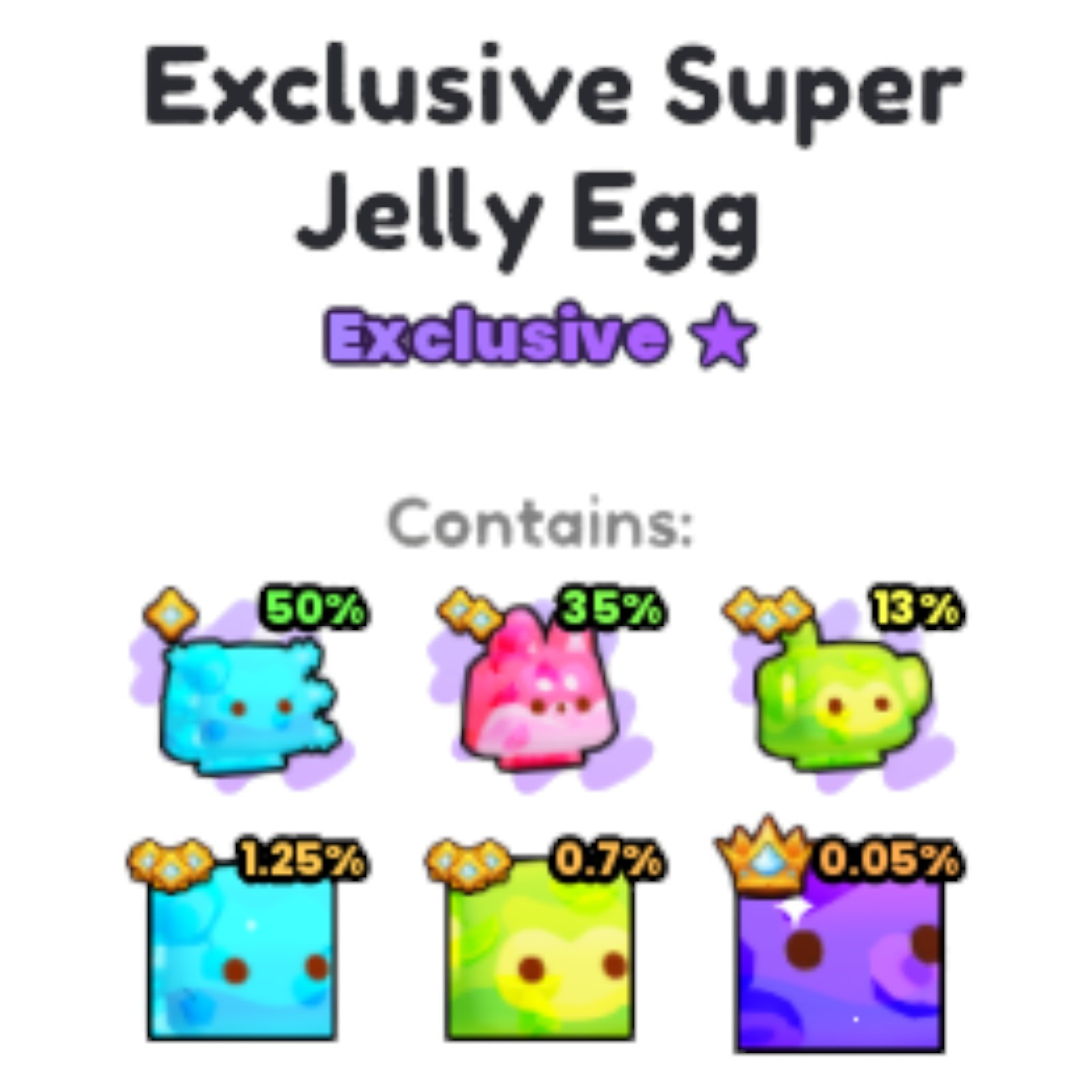 Ice Cube Egg + Super Jelly Egg + Glass Egg + 20 Million Diamonds. PS99. Same Day