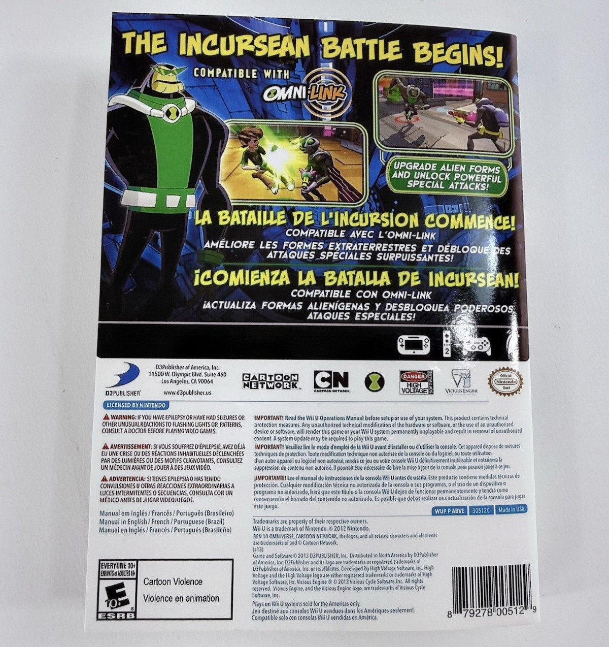 Ben 10: Omniverse 2 (Nintendo Wii U, 2013) Game and Case – Tested – Read