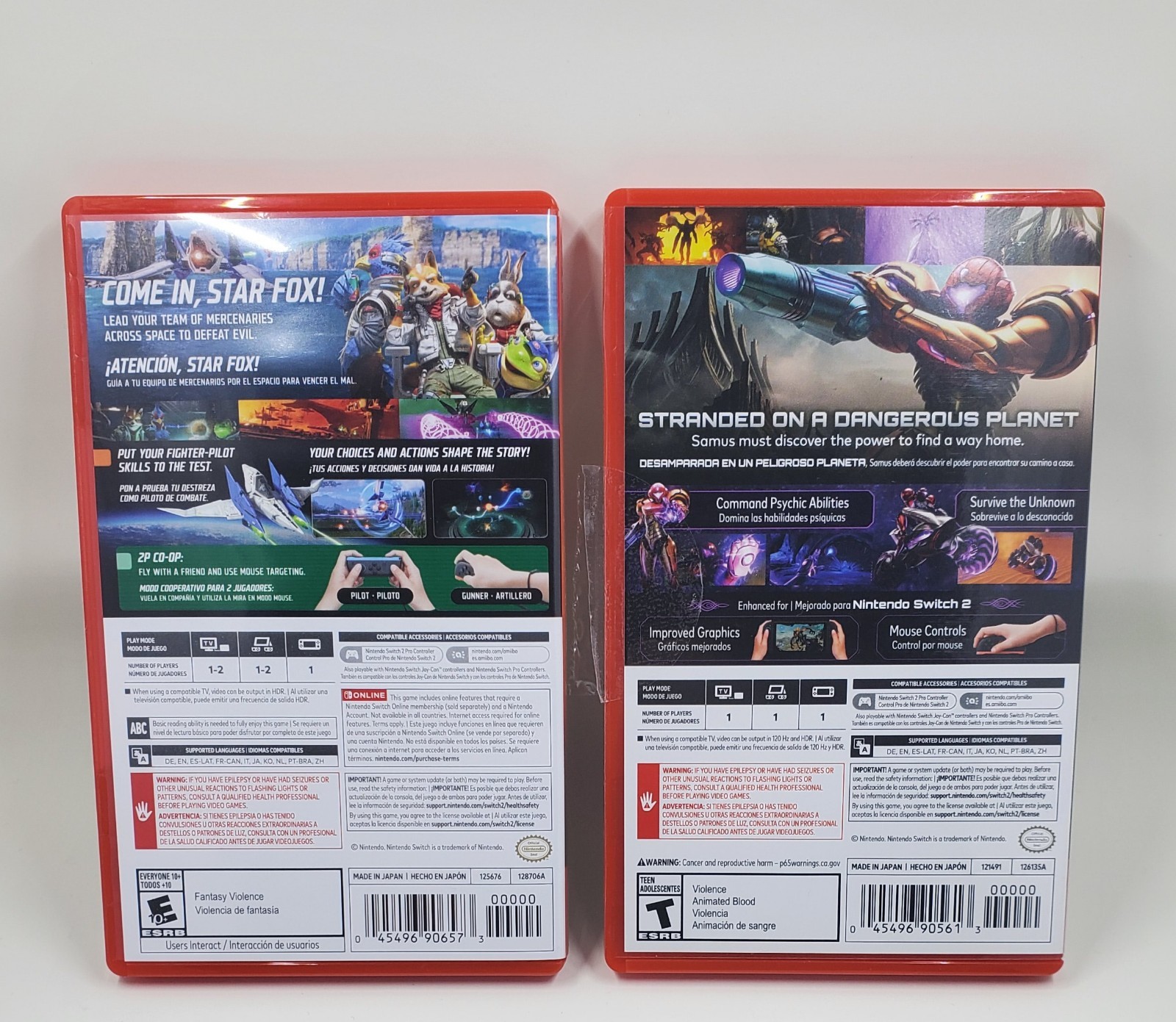 Nintendo Switch 2 STAR FOX & METROID PRIME 4 BEYOND Two Game Lot [1 Owner]