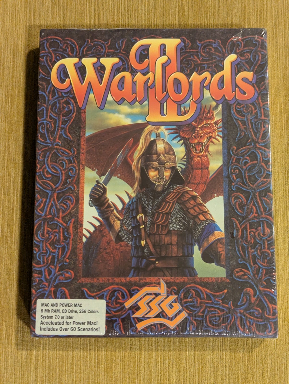 WARLORDS II : Mac / Power Mac 3.5″ Floppy Vintage Big Box SSG 1993 – NEW SEALED!