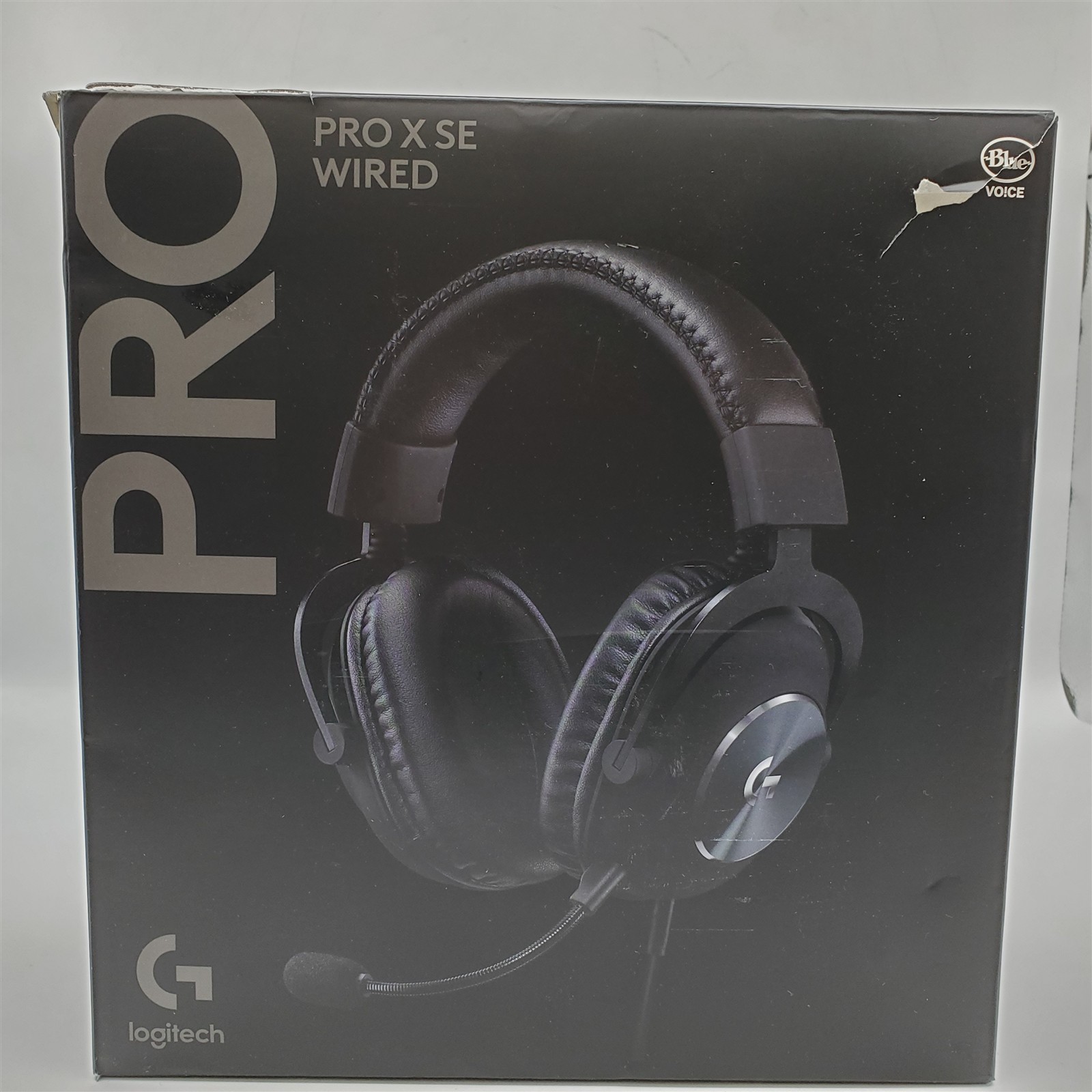 Logitech G Pro X SE Wired Gaming Headset: Blue VO!CE Detachable Boom Mic, Black