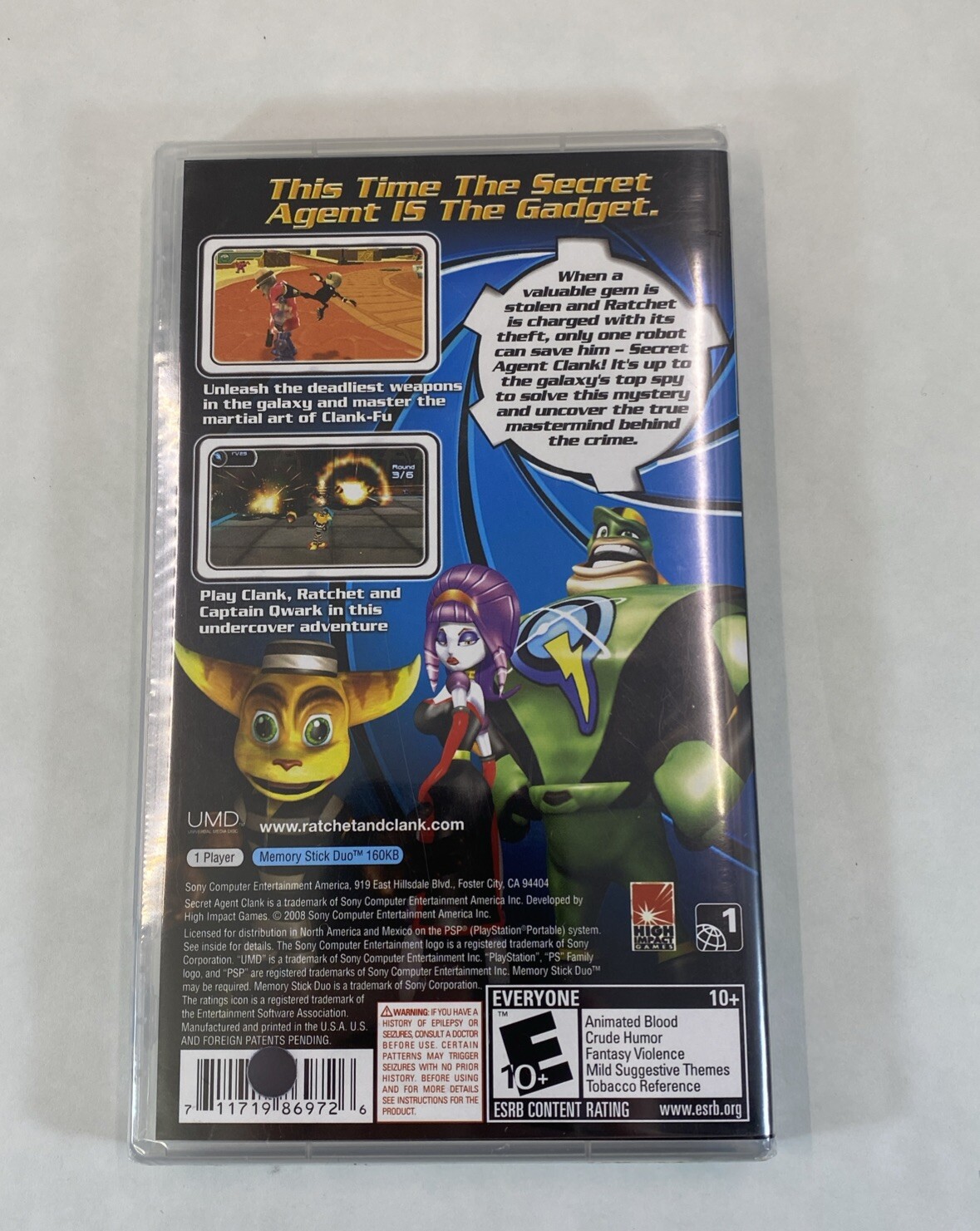 Secret Agent Clank (PSP 2008) FACTORY SEALED Black Label BRAND NEW