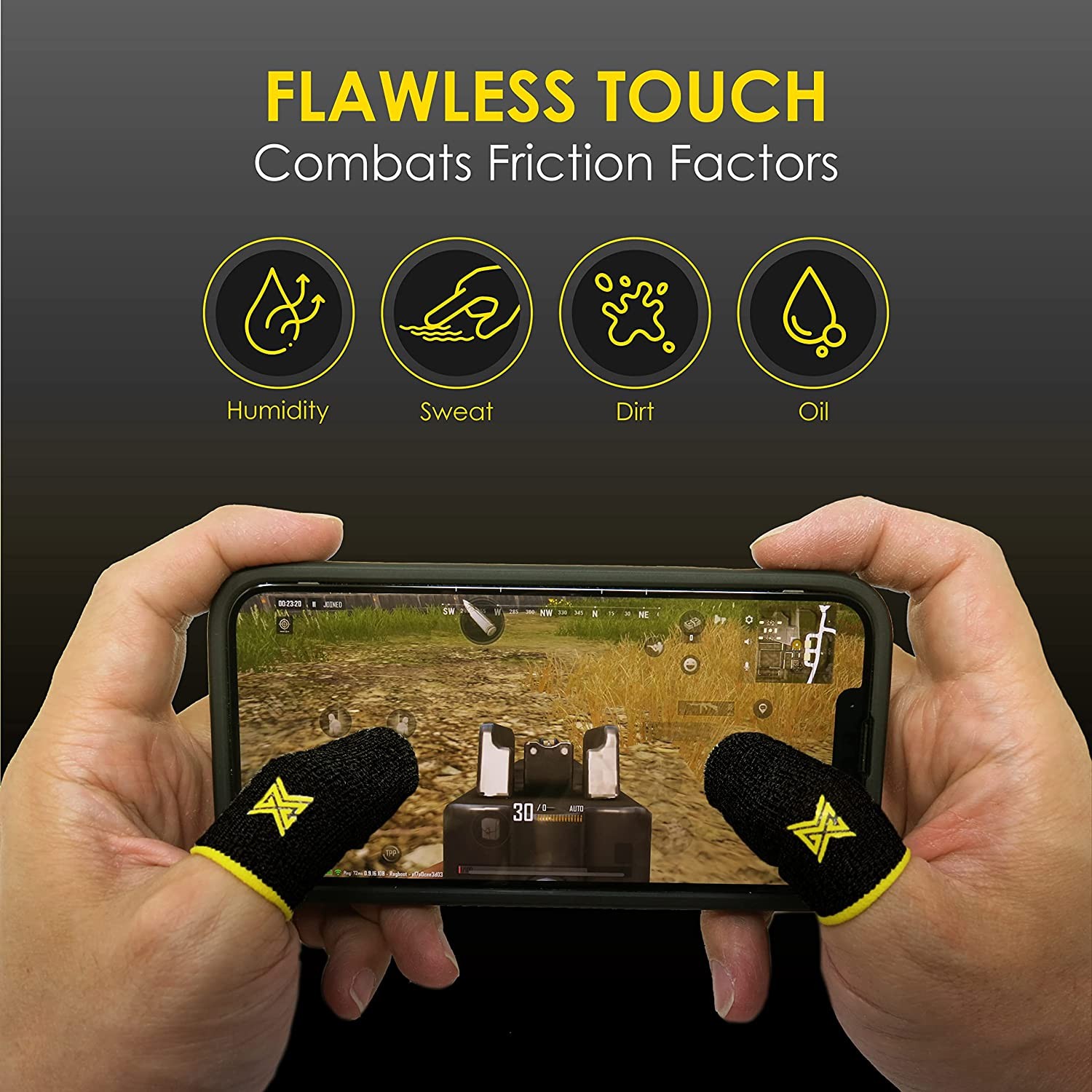 6 Pack Mobile Gaming Corps ClawSocks Phone Gaming Finger Sleeves – Carbon