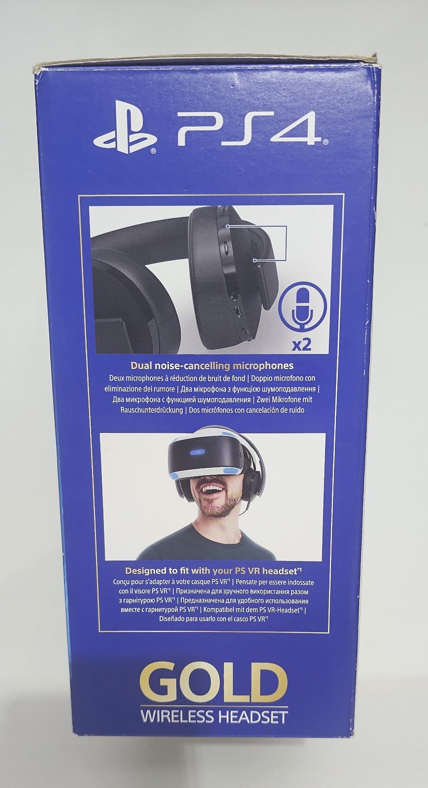 Sony PlayStation 4 Gold Wireless Headset Black