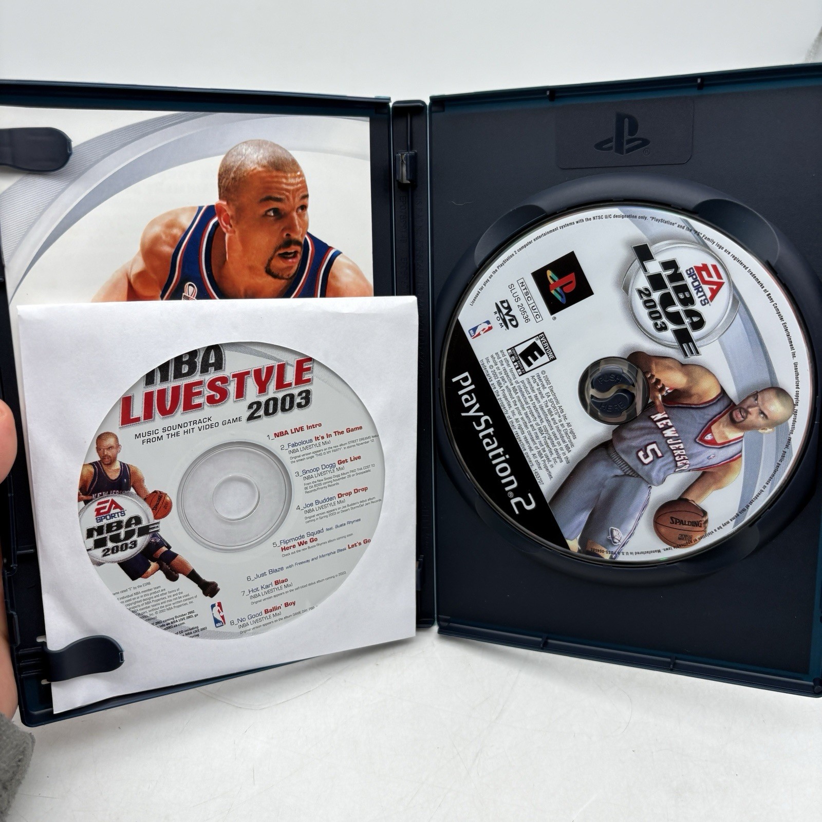 NBA Live 2003 (PS2, 2002) CIB Complete w/ Manual & Soundtrack – Tested