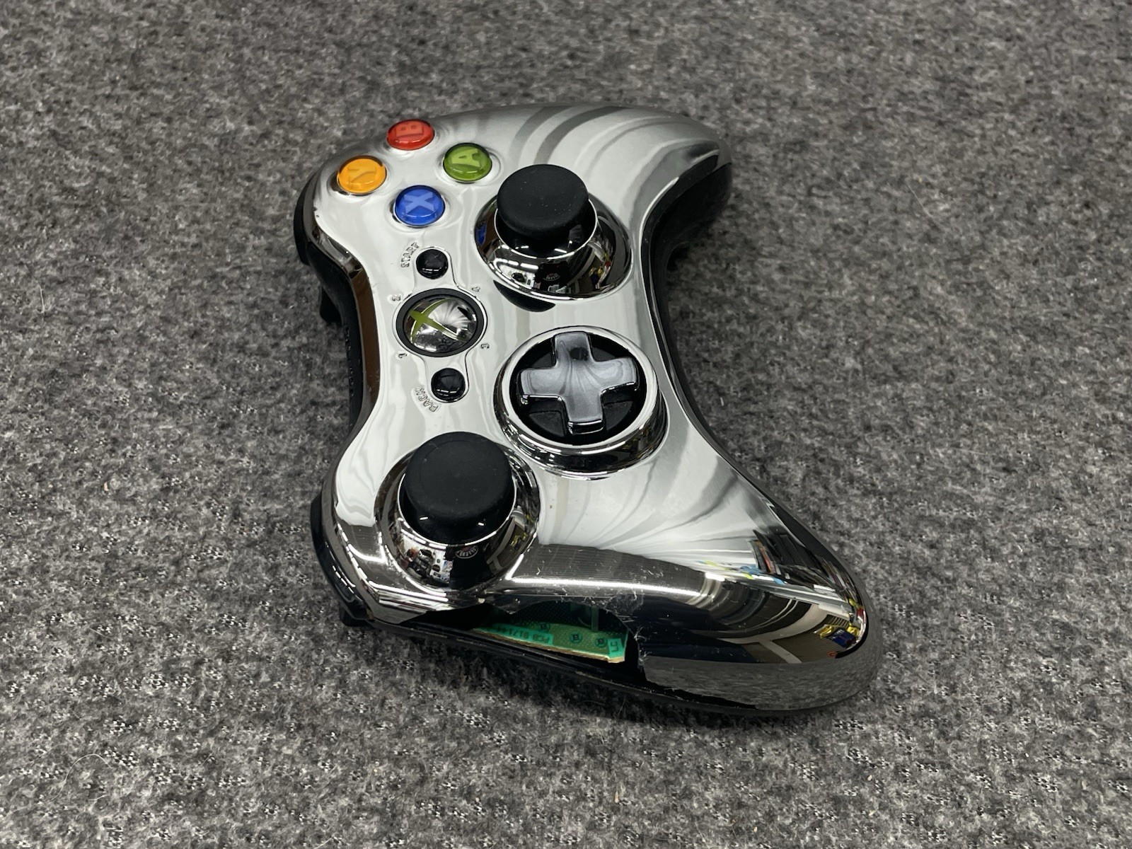 Microsoft Xbox 360 Controller Special Edition Silver Chrome – PARTS OR REPAIR