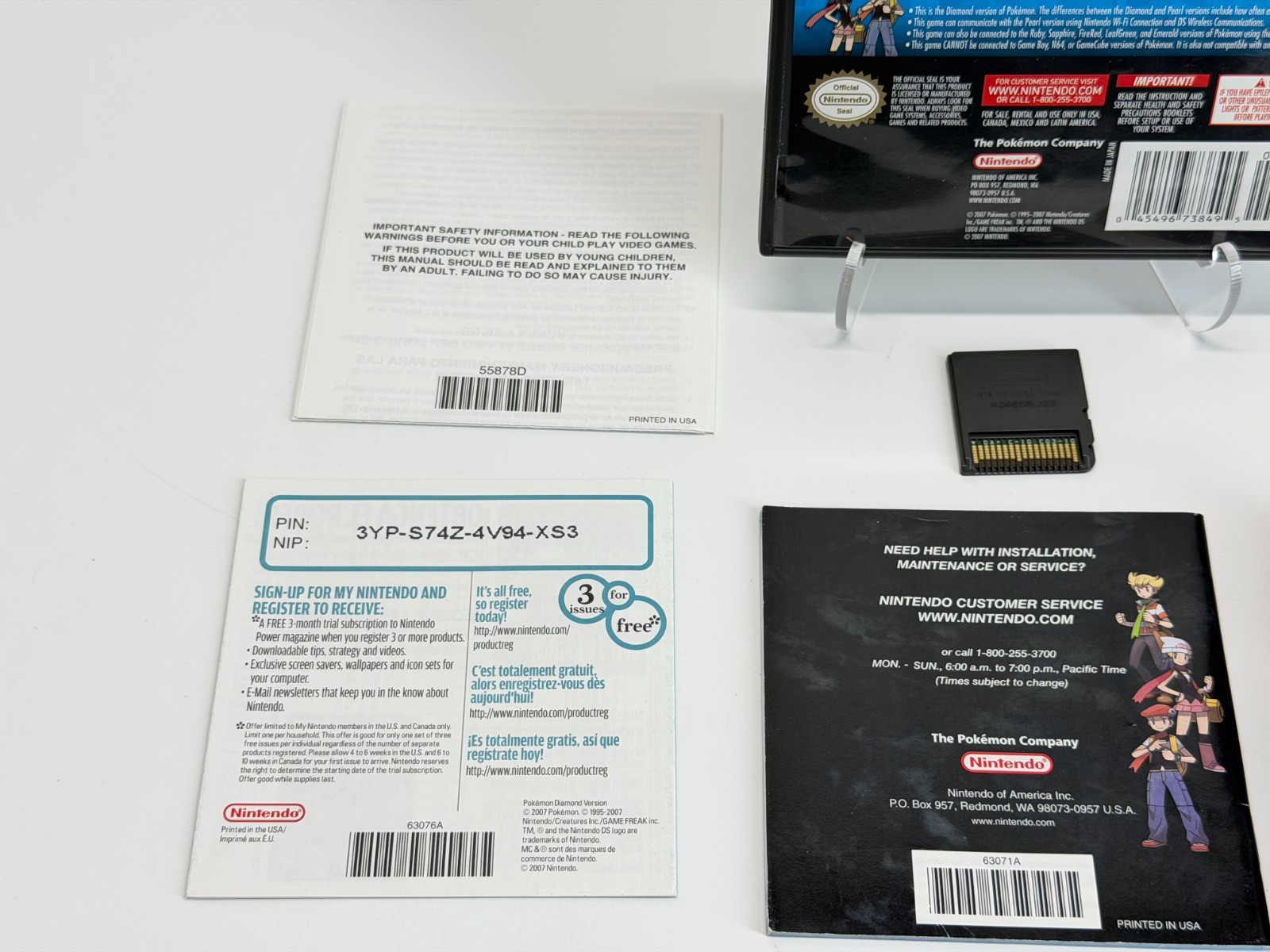 Pokemon Diamond Version (Nintendo DS) Complete w/ Inserts & Original Receipt