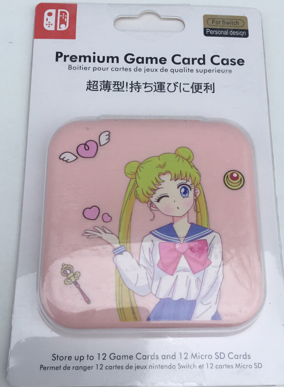 Premium Rubber Game Card Case Storage Box For Switch Sailor Moon Kawaii New