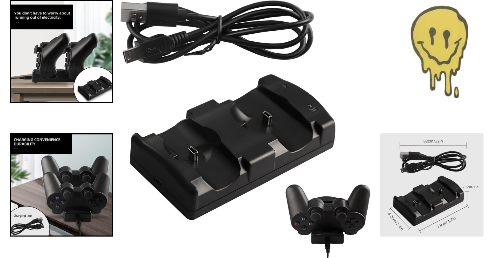 PS3 Controller Charger Station, Charging Dock for Sony Playstation 3 W